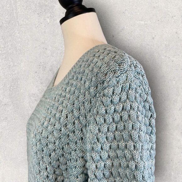 Victoria’s Secret Blue Sweater Chunky Knit Long Sleeve, Size S (no size tag) - Picture 4 of 10